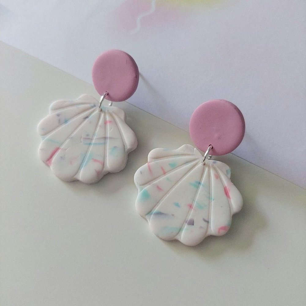 Pastel Shell Earrings - Picture 2 of 3